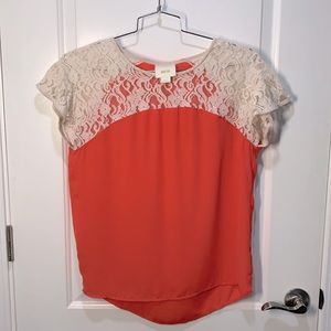Anthropologie Maeve coral top